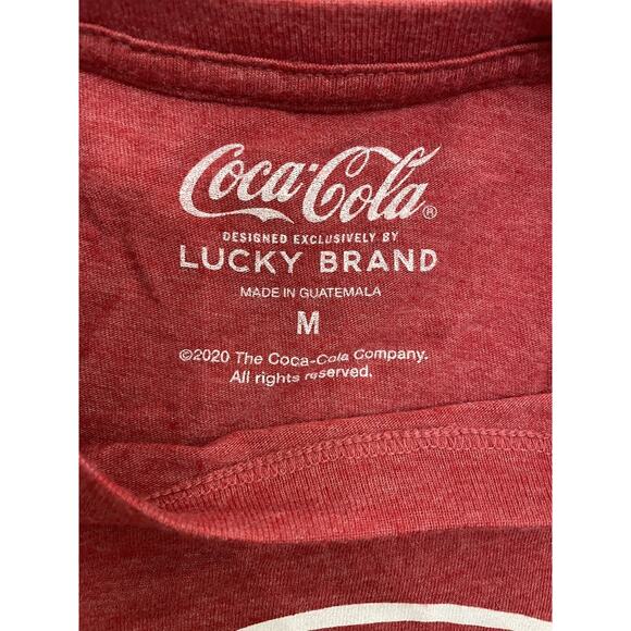 NWT Coca Cola Bottle Circle Tee LUCKY BRAND Size Medium Red Shirt - Picture 3 of 8